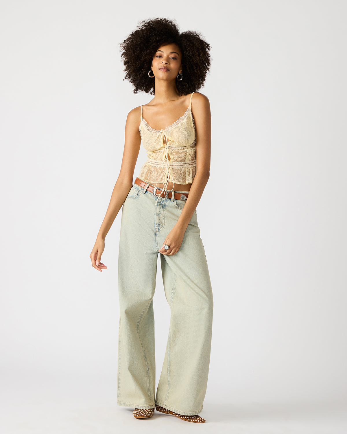 MAGNUS Women's Washed Denim Wide-Leg Jeans | Steve Madden Sale