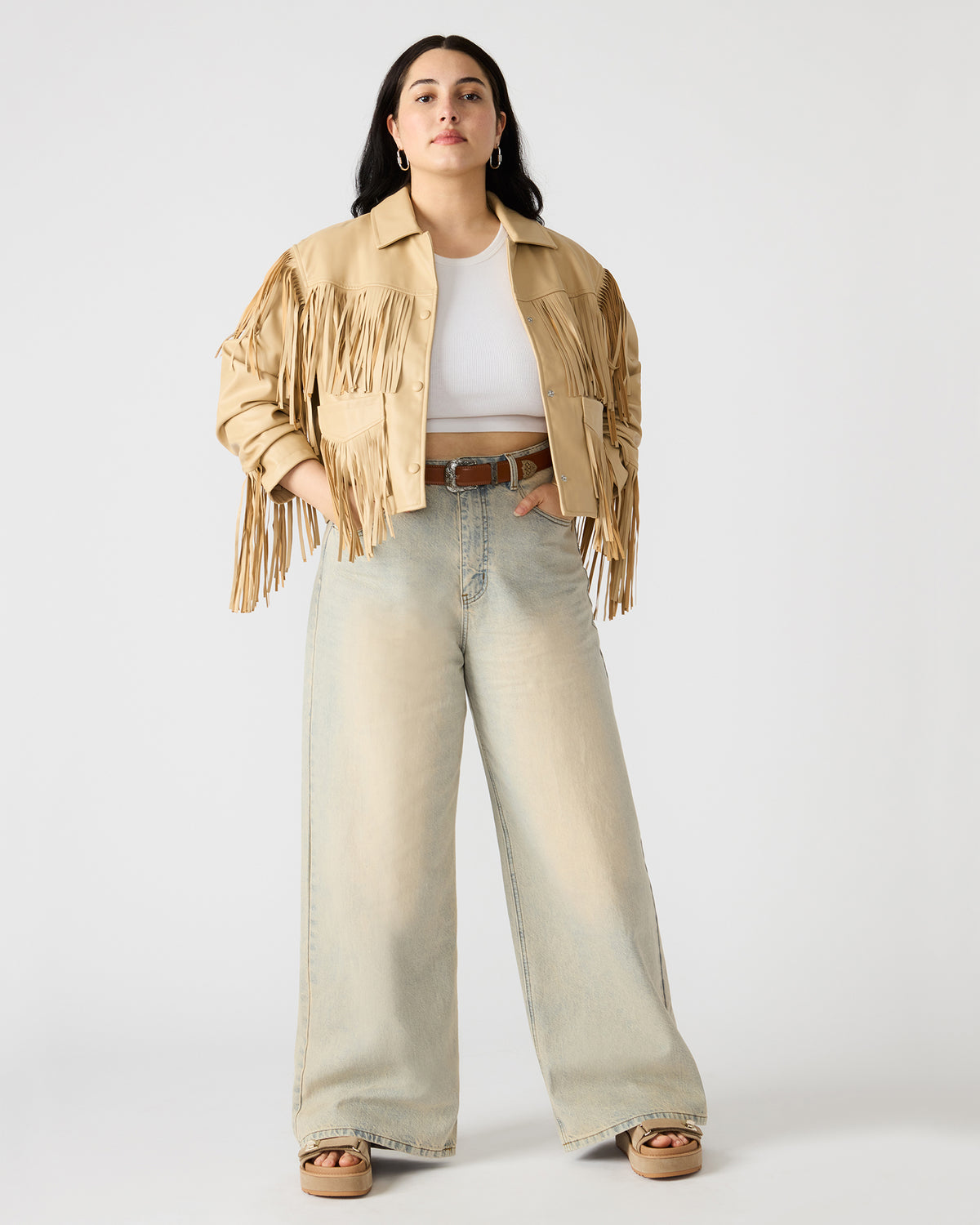MAGNUS Women's Washed Denim Wide-Leg Jeans | Steve Madden Sale