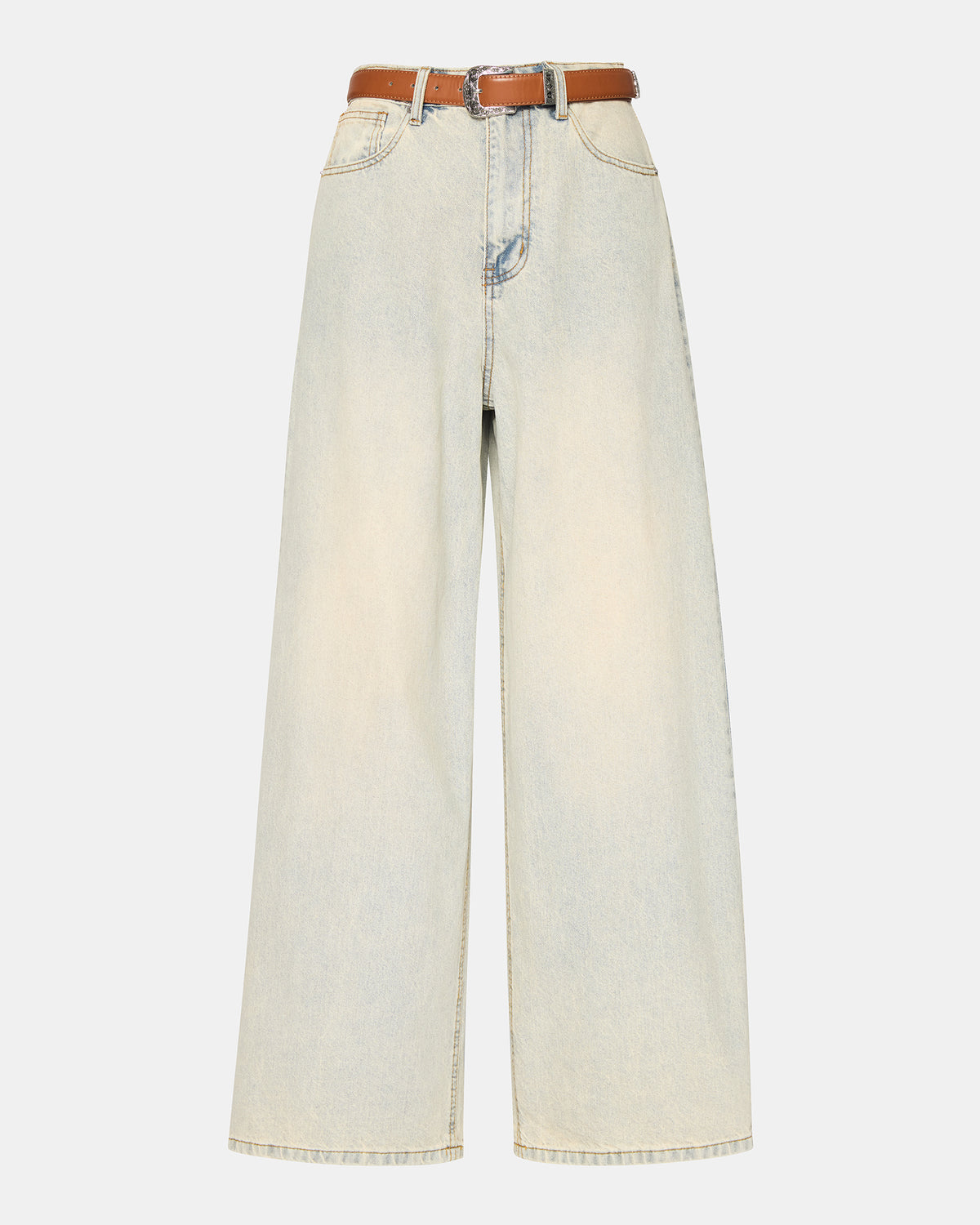 MAGNUS Women's Washed Denim Wide-Leg Jeans | Steve Madden Sale