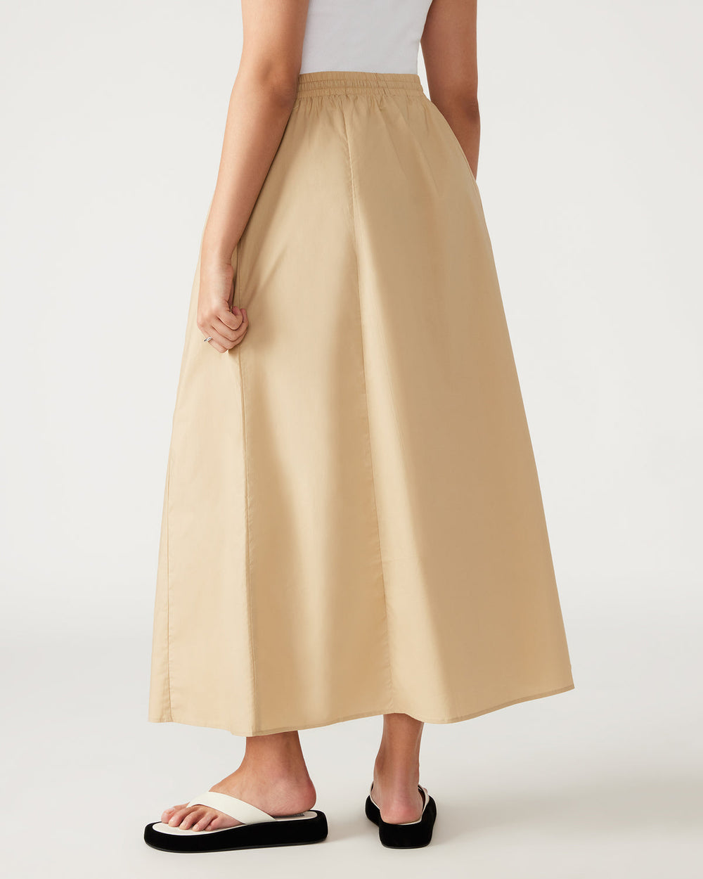 SUNNY Skirt Khaki | Women's A-Line Maxi Skirt | Steve Madden on Sale