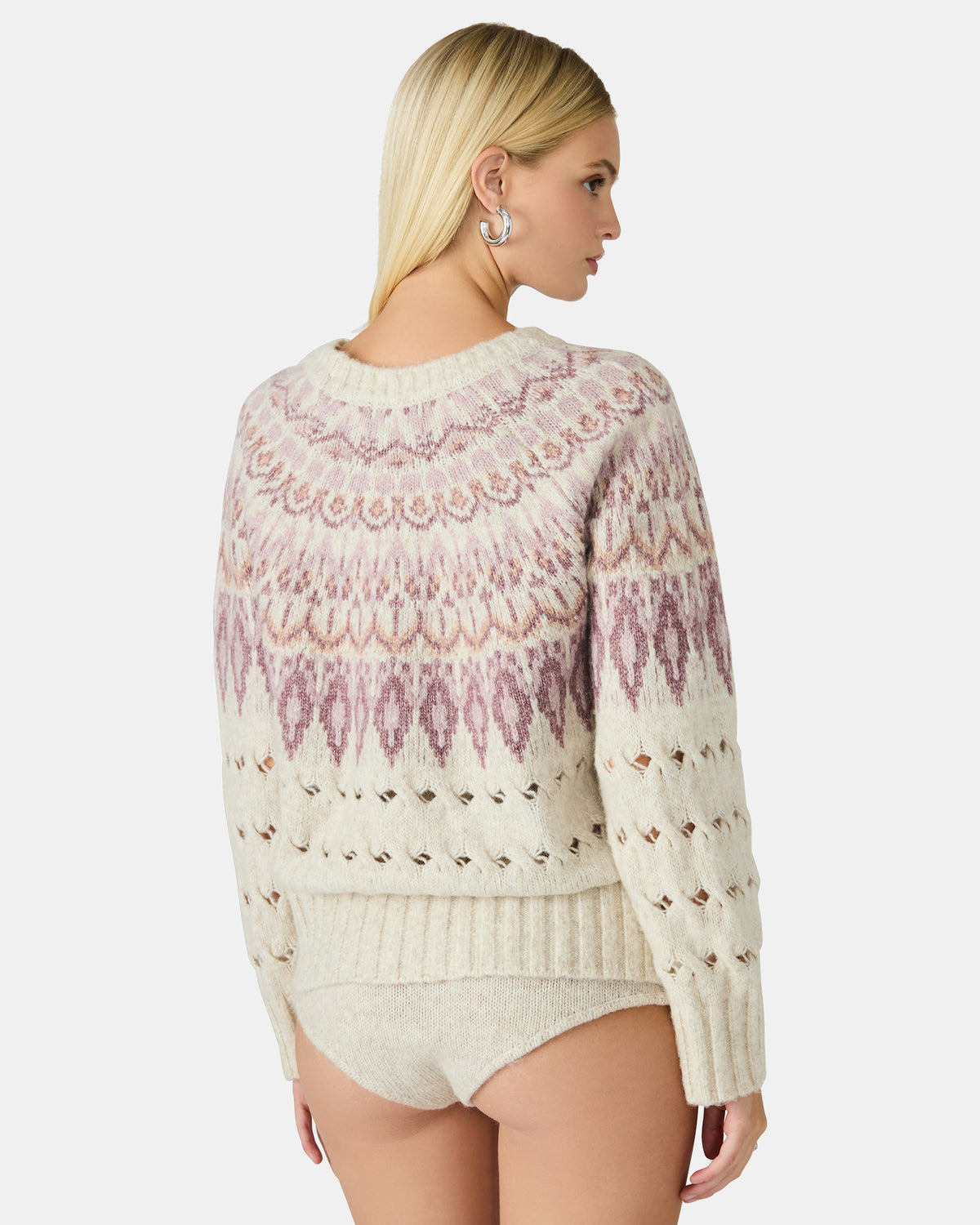 SUZETTE Multi Women's Fair Isle Long-Sleeved Pullover Sweater | Steve Madden online