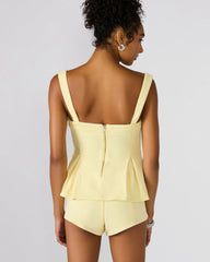 ZENIA Golden Glow Sleeveless Peplum Women's Top | Steve Madden for Sale