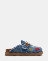 Kids' MONEYY Denim Multi Girls' Slip-On Clogs | Steve Madden on Sale