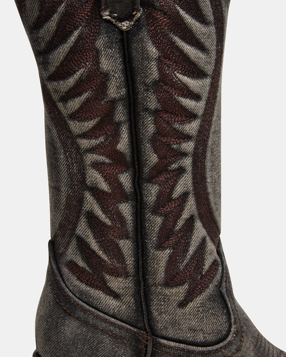 ALBANY Black Denim Pointed-Toe Women's Western Boot | Steve Madden near me