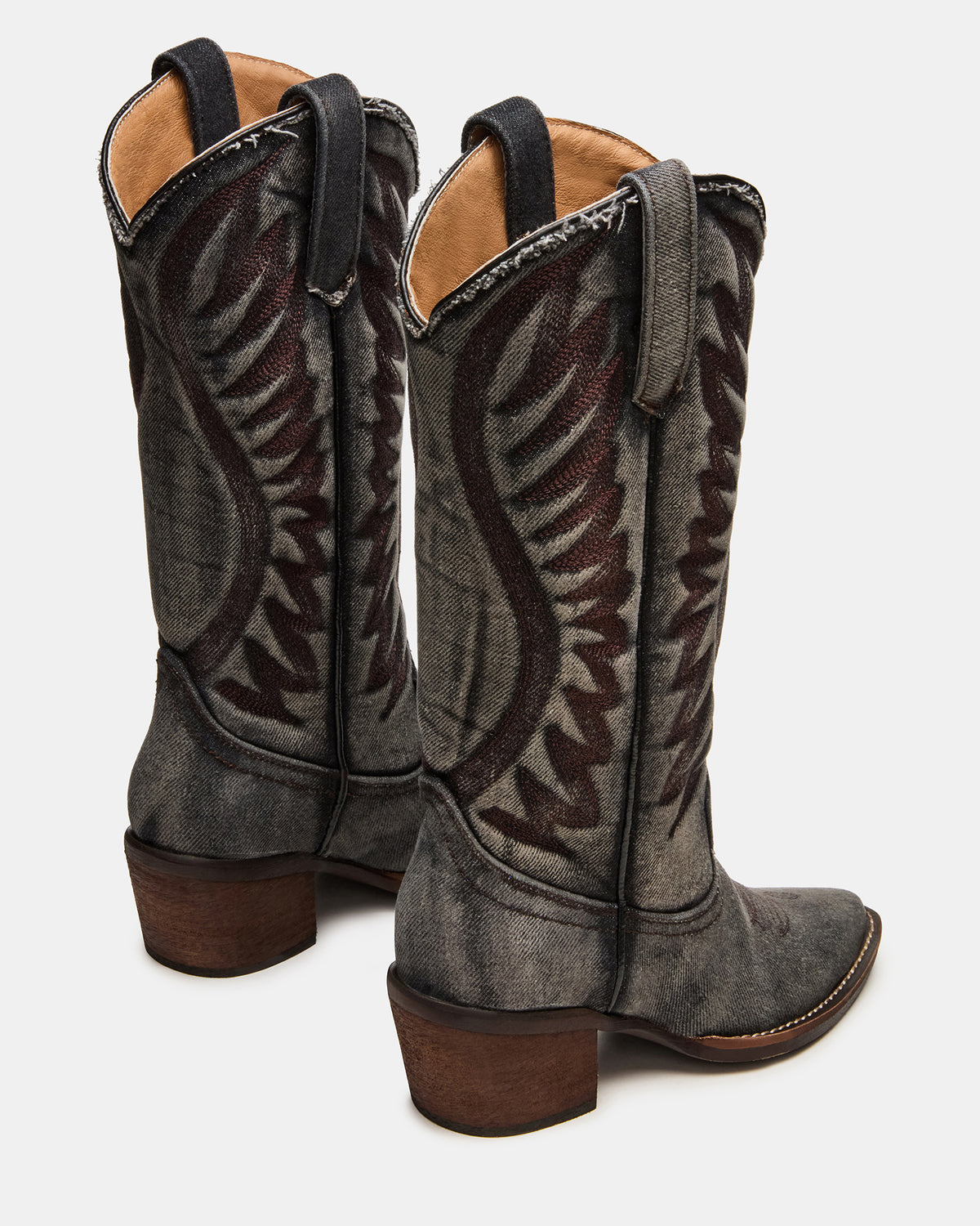 ALBANY Black Denim Pointed-Toe Women's Western Boot | Steve Madden near me