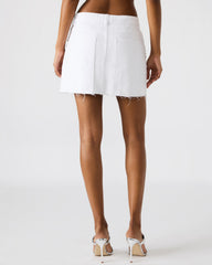 ERAS Denim White Rhinestone Embellished Mini Women's Skirt | Steve Madden discount