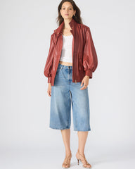 VEE Dusty Brick Faux Leather Long-Sleeved Women's Jacket | Steve Madden online