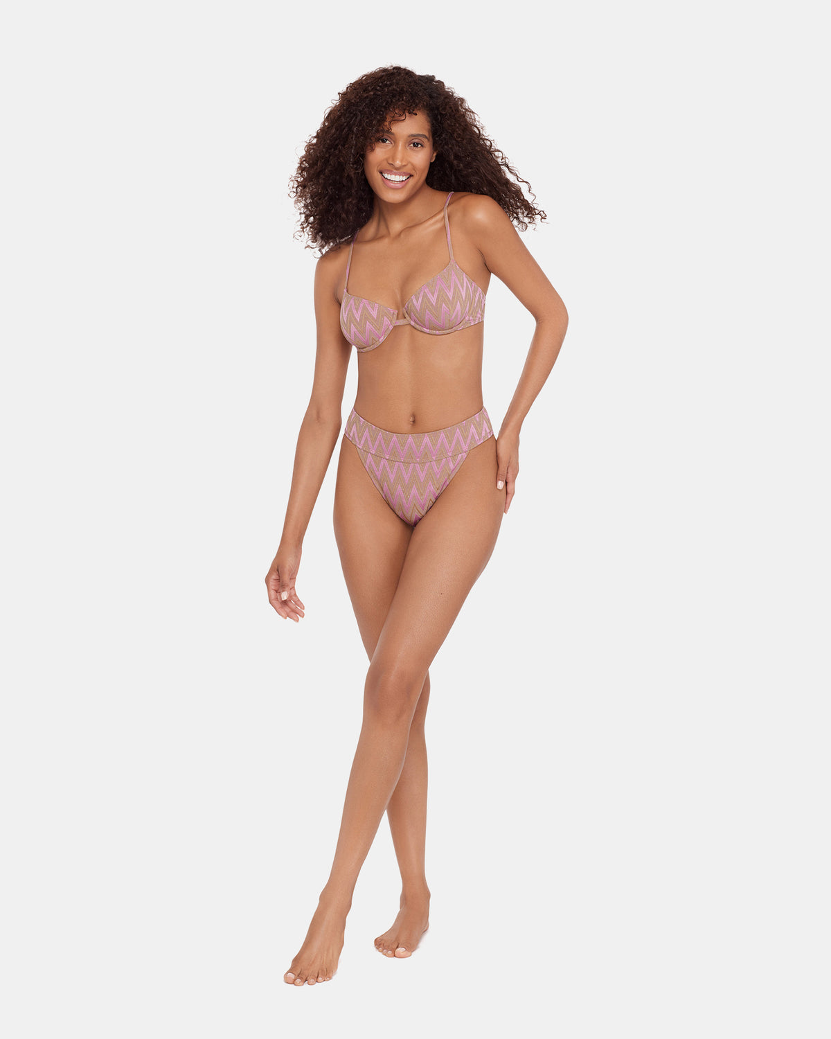 CHEVRON SHINE BIKINI BOTTOM Purple Women's Bikini Bottoms | Steve Madden online
