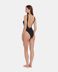 DARLING DOT ONE PIECE SWIMSUIT Black Multi Women's One-Piece Swimsuit | Steve Madden for Sale