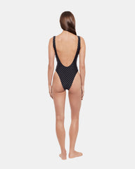 DARLING DOT ONE PIECE SWIMSUIT Black Multi Women's One-Piece Swimsuit | Steve Madden for Sale