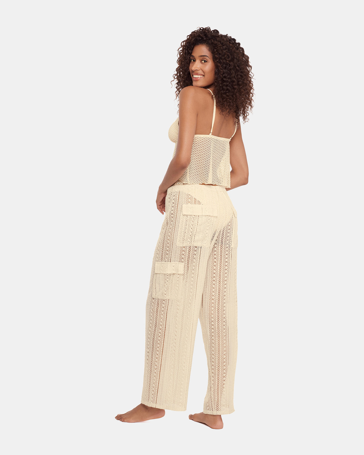 CROCHET BIKINI COVER-UP Pearl Crochet Wide-Leg Women's Swim Cover-Up | Steve Madden discount