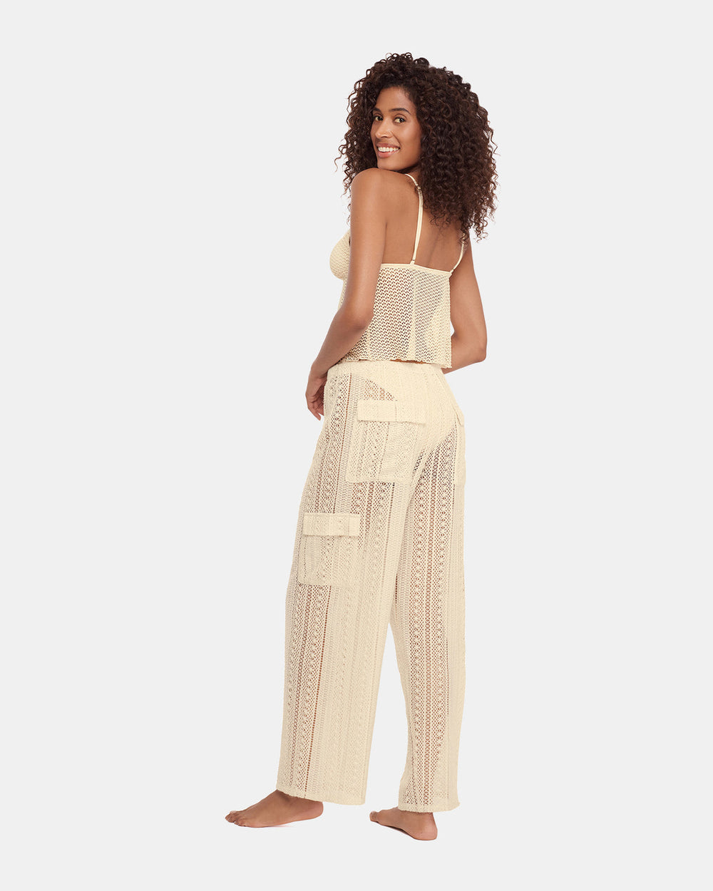 CROCHET BIKINI COVER-UP Pearl Crochet Wide-Leg Women's Swim Cover-Up | Steve Madden discount