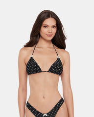 DARLING DOT BIKINI TOP BLACK MULTI Women's Bikini Top | Steve Madden Sale