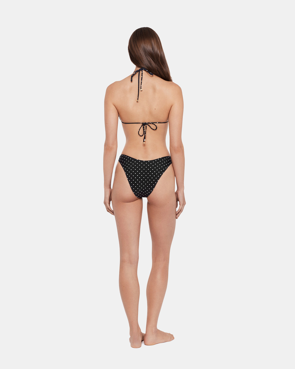 DARLING DOT BIKINI TOP BLACK MULTI Women's Bikini Top | Steve Madden Sale