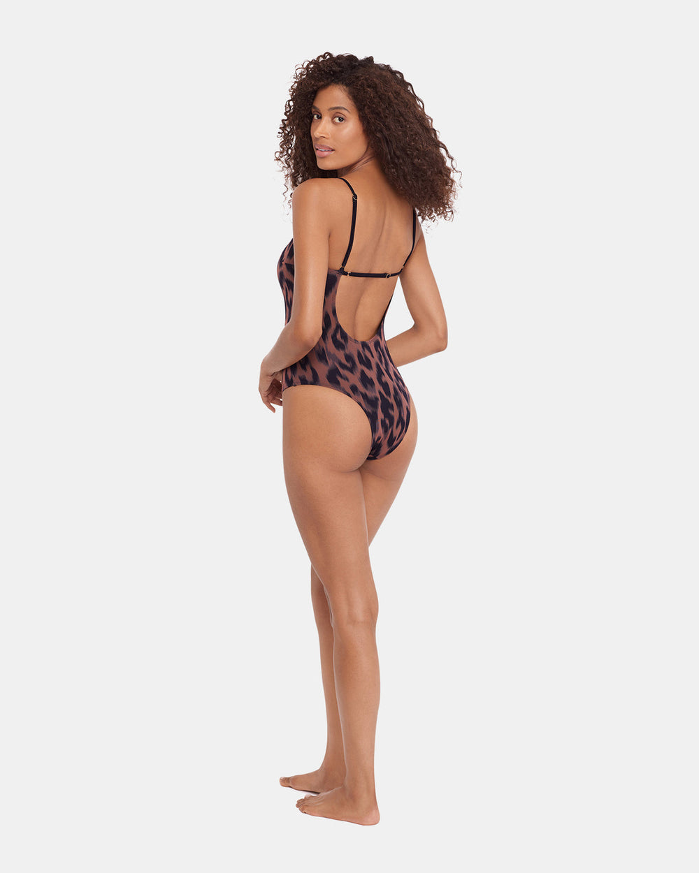 STATIC LEOPARD ONE PIECE SWIMSUIT Low-Back Women's One-Piece Swimsuit | Steve Madden US