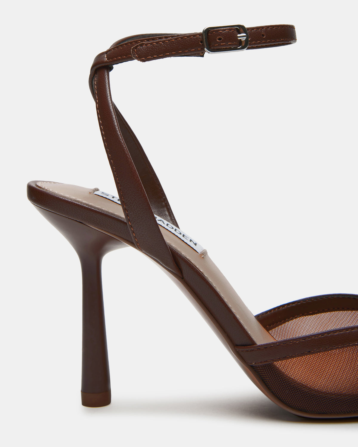 ALLIANCE Mesh Brown Pointed-Toe Pump Women's Heel | Steve Madden Sale