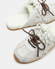 MAYSA White Distressed Women's Low-Top Slip-On Mule Sneakers | Steve Madden near me
