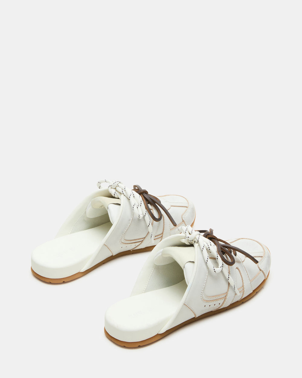 MAYSA White Distressed Women's Low-Top Slip-On Mule Sneakers | Steve Madden near me