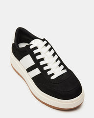 NINJA White/Black Women's Lace-Up Platform Sneaker | Steve Madden for Sale
