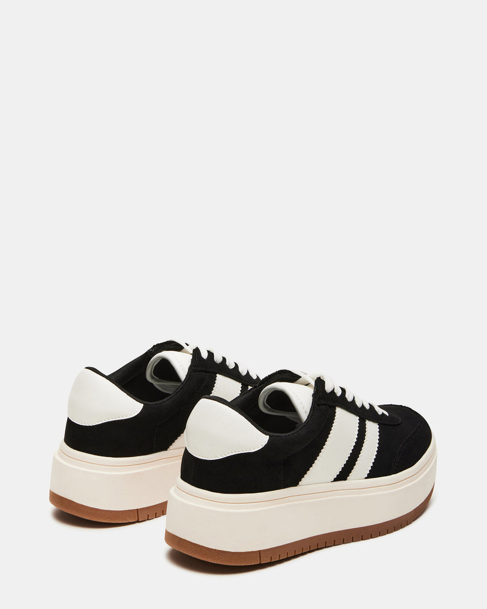 NINJA White/Black Women's Lace-Up Platform Sneaker | Steve Madden for Sale