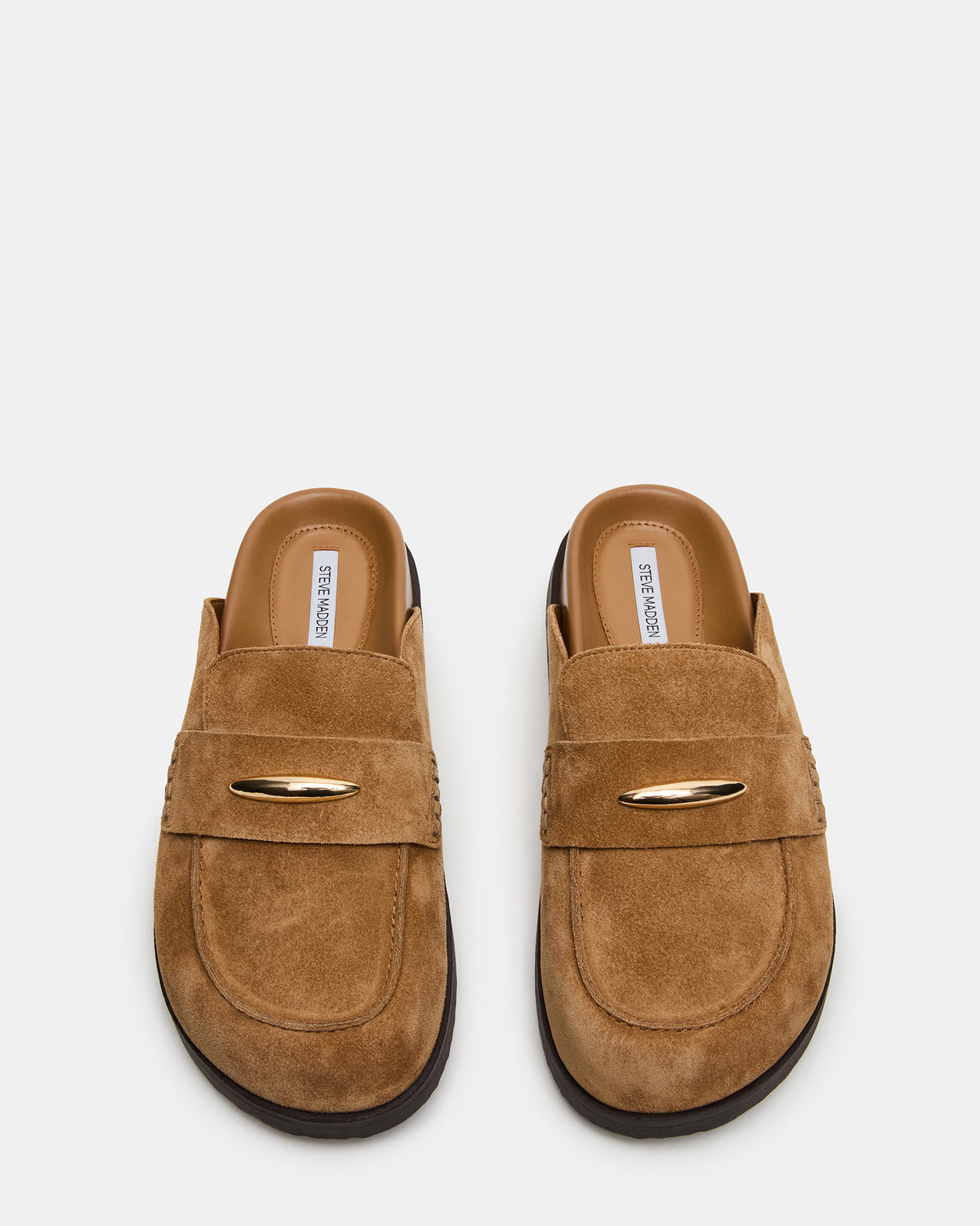 TOBIN Chestnut Suede Slip-On Mule Women's Flat | Steve Madden outlet