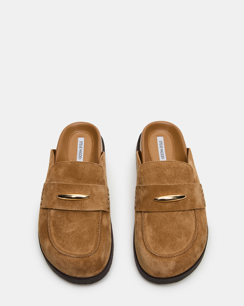 TOBIN Chestnut Suede Slip-On Mule Women's Flat | Steve Madden outlet