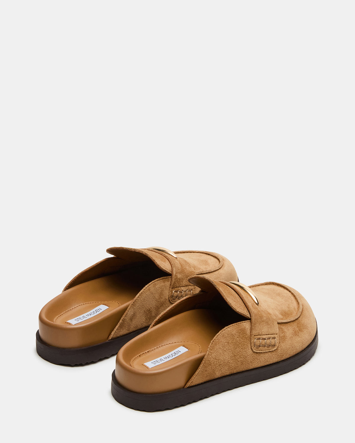 TOBIN Chestnut Suede Slip-On Mule Women's Flat | Steve Madden outlet