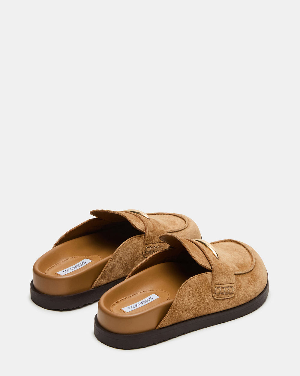 TOBIN Chestnut Suede Slip-On Mule Women's Flat | Steve Madden outlet