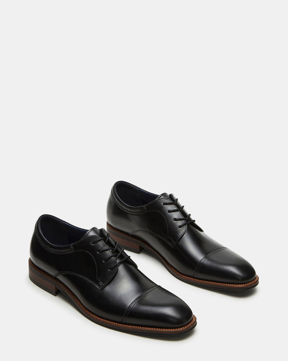 HASEN Black Leather Men's Lace-Up Dress Shoe | Steve Madden near me