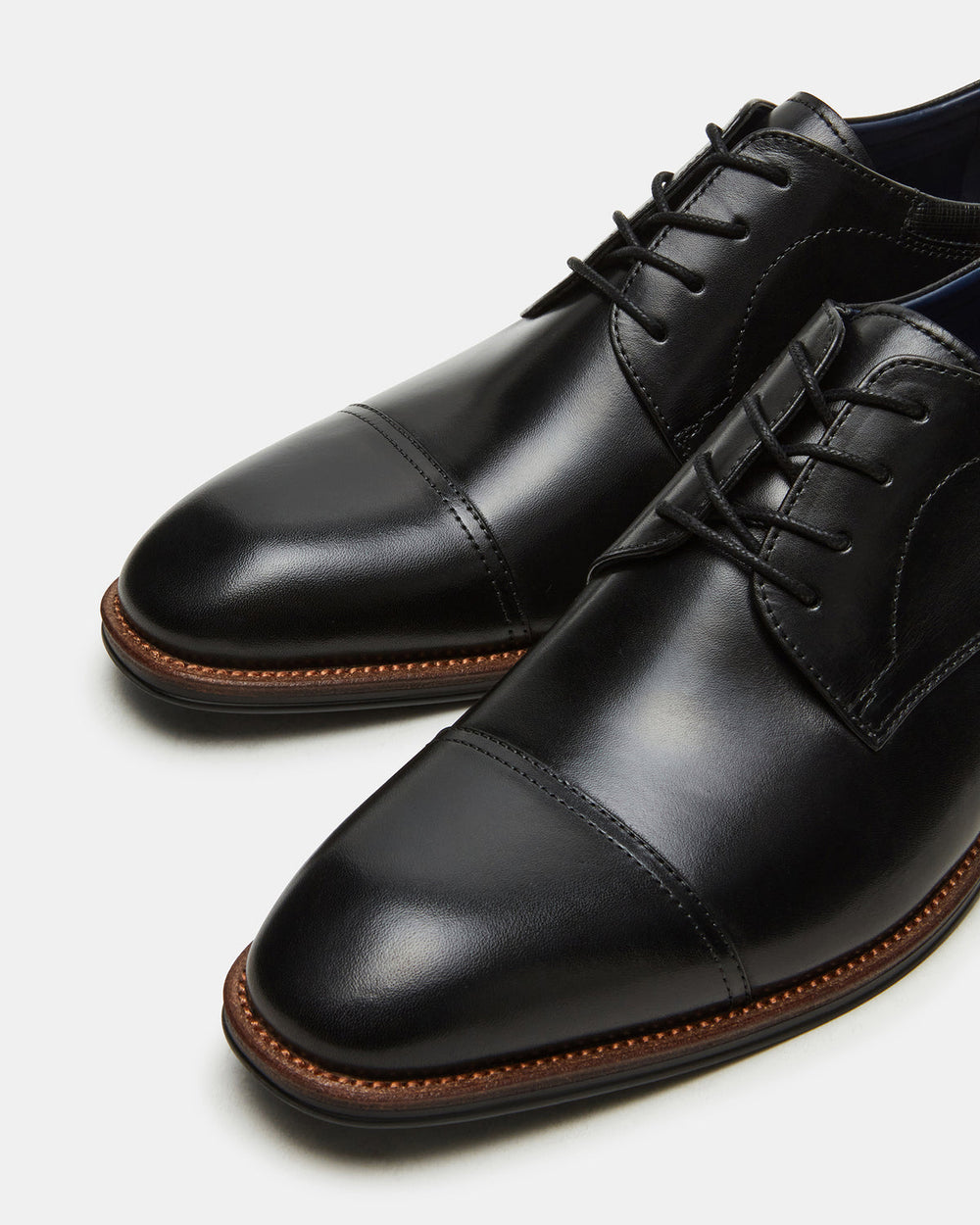 HASEN Black Leather Men's Lace-Up Dress Shoe | Steve Madden near me