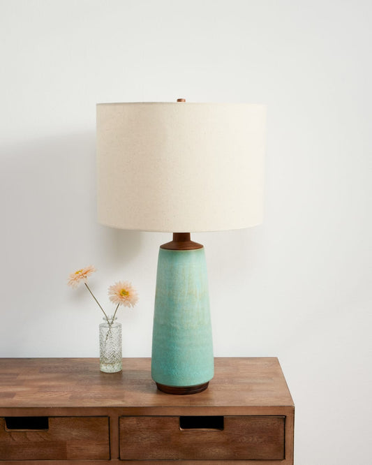 Pendleton Handmade Stoneware & Wood Table Lamp