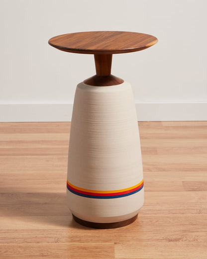 Pendleton Handmade Stoneware & Wood Cocktail Table