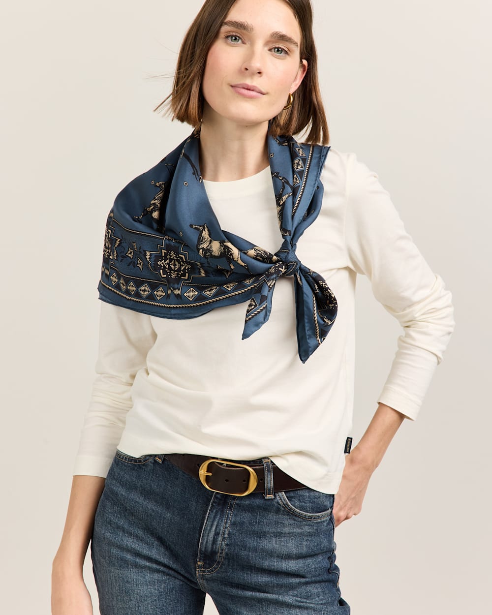Pendleton Herd Of Horses Silk Scarf