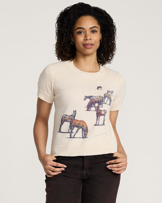 Pendleton Shop Classic Western Soft Women's Wild Horse Cotton Sweater