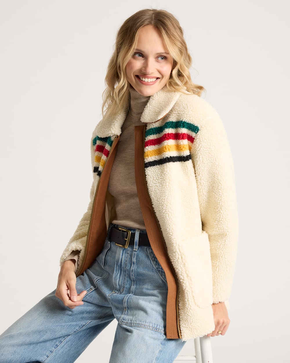 Pendleton Shop Women's Glacier Sunset Sherpa Jacket in Outerwear