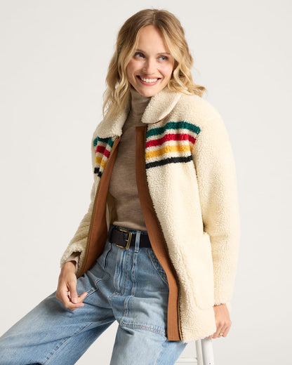 Pendleton Shop Women's Glacier Sunset Sherpa Jacket in Outerwear