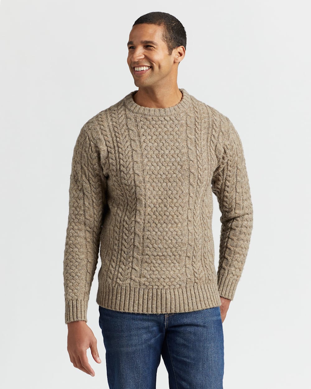 Pendleton Shop Men's Shetland Collection Fisherman Sweater