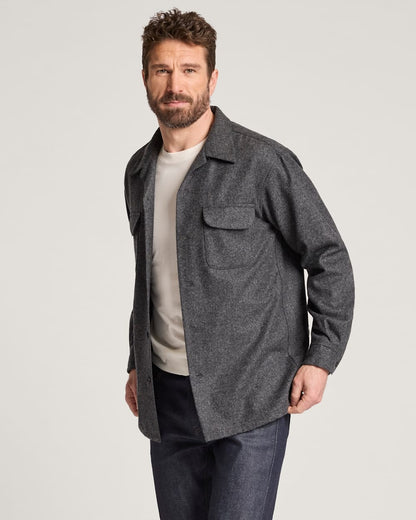 Pendleton Shop Men's Solid Wool Board Shirt for Timeless Look