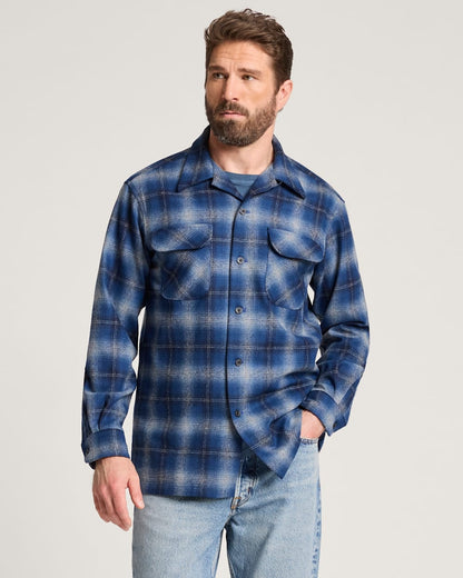Pendleton Shop Men's Plaid Wool Board Shirt: Stylish Comfort