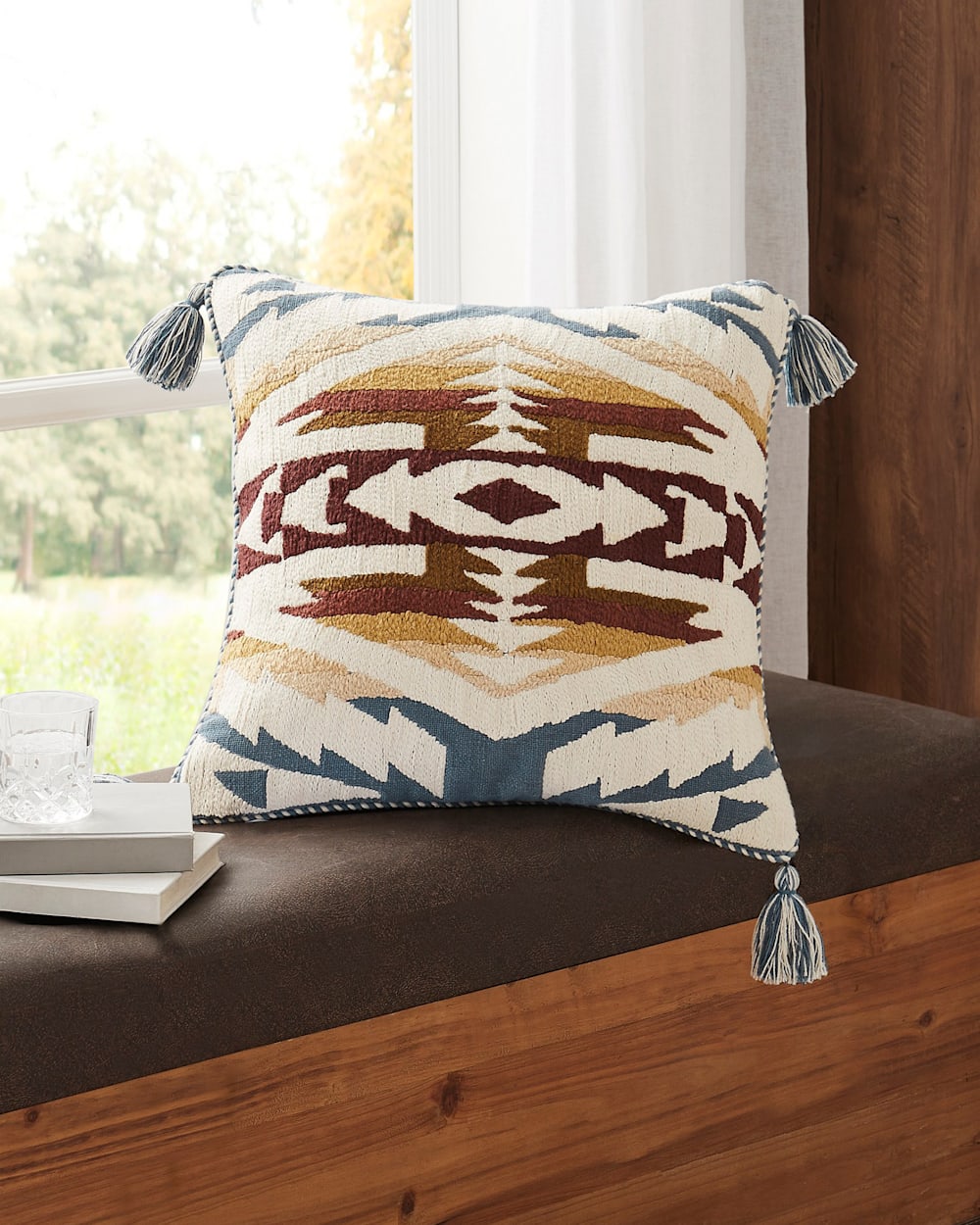 Pendleton Canyon Trail Embroidered Square Pillow